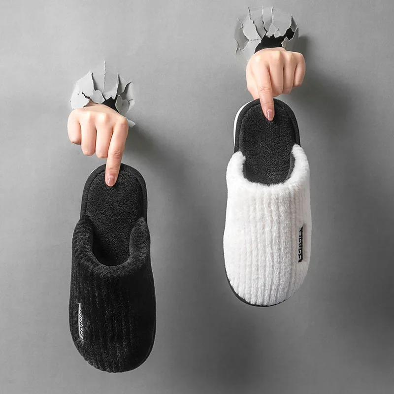 chaussures de confinement d'intérieur antidérapantes et chaudes à semelles épaisses, pantoufles en coton 2025 pour femmes en hiver pour usage domestique, printemps et automne chaussures de confinement d'intérieur antidérapantes et chaudes à semelles épaisses, pantoufles en coton 2025 pour femmes en hiver pour usage domestique, printemps et automne