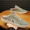 pantoufles décontractées pour hommes, chaussures de marche confortables à semelles épaisses, chaussures mi dérapantes à bout fermé pour hommes, mocassins respirants d'été