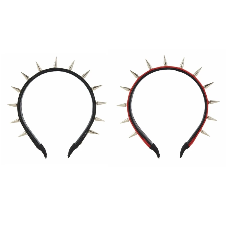Serre-tête à pointes en cuir, bandeau à rivets, bandeau Punk, diadèmes gothiques, bandeau Steampunk Rock pour hommes Serre-tête à pointes en cuir, bandeau à rivets, bandeau Punk, diadèmes gothiques, bandeau Steampunk Rock pour hommes
