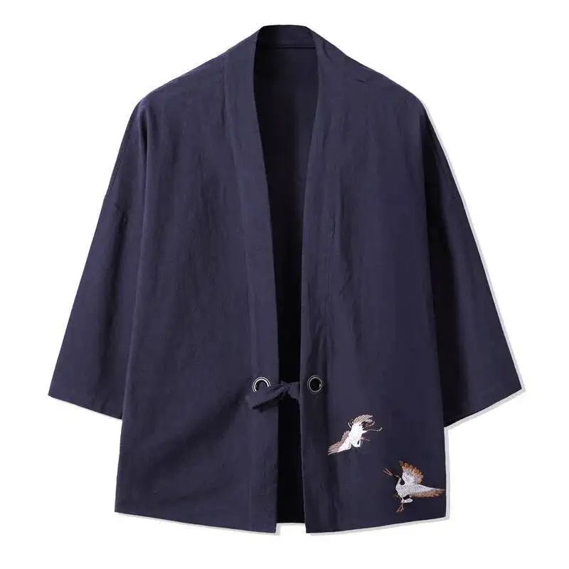 # veste kimono en coton et lin pour hommes, coupe vent de style chinois traditionnel, cardigan rétro, grande taille 5xl, printemps été 4206 # veste kimono en coton et lin pour hommes, coupe vent de style chinois traditionnel, cardigan rétro, grande taille 5xl, printemps été 4206