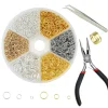 Kc – ensemble de bagues de saut ouvertes en alliage de couleur or, Kit d’accessoires pour bricolage, Bracelet, collier, chaîne, fournitures de fabrication, résultats 4 6 8mm Kc – ensemble de bagues de saut ouvertes en alliage de couleur or, Kit d’accessoires pour bricolage, Bracelet, collier, chaîne, fournitures de fabrication, résultats 4 6 8mm