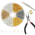 Kc – ensemble de bagues de saut ouvertes en alliage de couleur or, Kit d&rsquo;accessoires pour bricolage, Bracelet, collier, chaîne, fournitures de fabrication, résultats 4 6 8mm