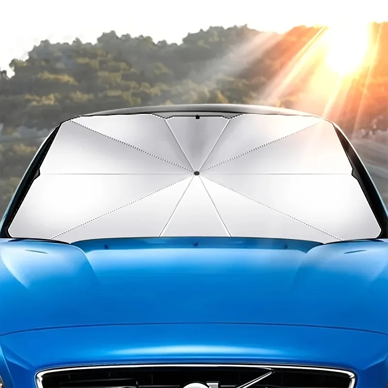 pare soleil de voiture pour ombrage automatique, parasol de protection pour pare brise intérieur d'été, accessoires de protection pare soleil de voiture pour ombrage automatique, parasol de protection pour pare brise intérieur d'été, accessoires de protection