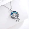 eudora – collier phénix en argent sterling 925, pendentif de luxe en cristal, pour hommes et femmes, bijoux à la mode, beau cadeau