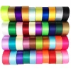 rubans en satin de soie, 22 mètres, 6mm, 10mm, 15mm, 20mm, 25mm, 40mm, 50mm, pour artisanat, nœud, cadeau fait à la main, décoration de fête de mariage