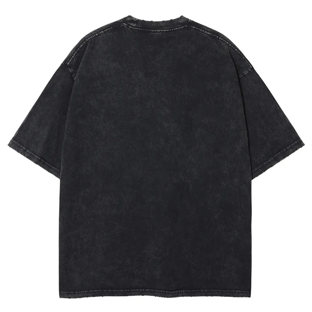 t shirt surdimensionné en coton délavé pour homme, avec motif de portrait de film, harajuku, hip hop, streetwear t shirt surdimensionné en coton délavé pour homme, avec motif de portrait de film, harajuku, hip hop, streetwear