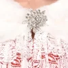 châle en dentelle forale creuse en fausse fourrure blanche pour patients de mariage, cape avec biscuits structurée, manteau court, haussement d'épaules d'hiver, robe de soirée