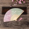 Éventail pliant à main pour mariage, artisanat d'art traditionnel chinois japonais coréen, cadeau en bambou, accessoires de danse pour salle, décorations pour la maison