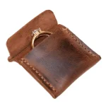Sacs de rangement pour matiques en cuir PU, poudres pour matiques, portables, vintage, décroissants à la main, durables, élégants, étui pour matiques à bijoux Sacs de rangement pour matiques en cuir PU, poudres pour matiques, portables, vintage, décroissants à la main, durables, élégants, étui pour matiques à bijoux