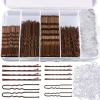 Kit d’épingles à cheveux brunes en forme de U, ensemble d’attaches à cheveux, rangement facile, pinces en métal, boîte de rangement pour épingles à cheveux, mariages et fêtes, 03/Wear Kit d’épingles à cheveux brunes en forme de U, ensemble d’attaches à cheveux, rangement facile, pinces en métal, boîte de rangement pour épingles à cheveux, mariages et fêtes, 03/Wear
