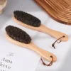 brosse en crin de cheval avec manche en bois – vernis à chaussures, nettoyage du linge et soin antistatique | brosse en crin de cheval doux