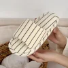 pantoufles de maison rayées de style japonais pour femmes, pantoufles d'intérieur légères et antidérapantes, douces et confortables, diapositives de chambre de couple