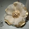 broche en organza et fleurs de rose pour femme, accessoire de ix, 1 pièce
