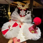 Accessoire de cheveux mignon, décoration de noël, épingle à cheveux de fête, couvre-chef Kawaii, ornement, cadeaux d&rsquo;anniversaire et du nouvel an, 2025