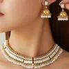 ensemble de bijoux antiques à la mode, collier et boucles d'oreilles en alliage de style ethnique, goutte d'huile, chaîne de clavicule de luxe haut de gamme, cadeaux