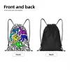 haring figures dancers proximity wstring sac à dos pour femme, sac de sport pliable, sac à provisions abstrait géométrique, rap et graffiti