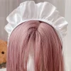 coiffure à volants pour femmes, bandeau demoiselle d'honneur blanc, couvre chef gothique anime cosplay
