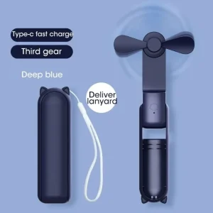 Mini ventilateur portatif type-c charge pliable Portable Mini refroidissement 2000mAh ventilateur Rechargeable extérieur contrôle gratuit ventilateur haute vitesse