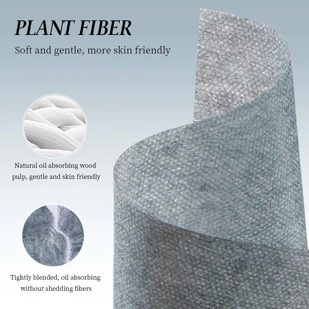 papier absorbant l'huile, 100 feuilles, avec étui et boufflet, papier au charbon de bambou portable pour le maquillage papier absorbant l'huile, 100 feuilles, avec étui et boufflet, papier au charbon de bambou portable pour le maquillage