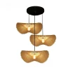 lampes suspendues en rotin de bambou naturel, lustre japonais, tissage à la main, lampes de face, wincef shades, suspension d'éclairage