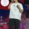 Été coréen TXT SOOBIN le même Kpop T-Shirt à manches courtes surdimensionné Y2k pur coton blanc haut unisexe T-Shirt vêtements pour femmes