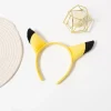 accessoires pour cheveux de dessin animé pokemon, bandeau pikachu, oreilles mignonnes, couvre chef de poupée en peluche, personnalisation de selfie
