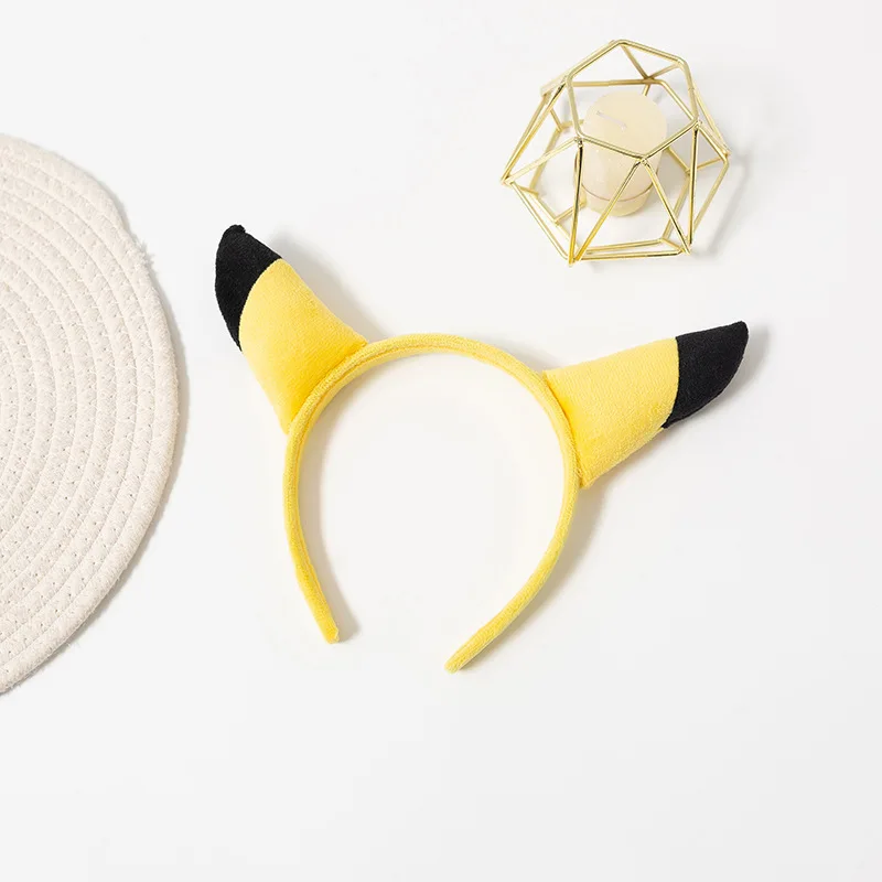 accessoires pour cheveux de dessin animé pokemon, bandeau pikachu, oreilles mignonnes, couvre chef de poupée en peluche, personnalisation de selfie accessoires pour cheveux de dessin animé pokemon, bandeau pikachu, oreilles mignonnes, couvre chef de poupée en peluche, personnalisation de selfie