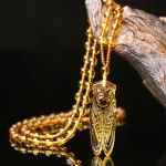 Pendentif Statue de Cigale en Clip, Accessoires de Bijouterie, Breloque Sculptée à la Mouche, Perle, Collier pour Femme et Homme, Fournitures