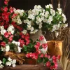 fleurs artificielles de jasmine en soie, petites fleurs blanches décoratives de noël pour la maison et le bureau, matériel d'arrangement de fleurs de mariage, accessoires photo