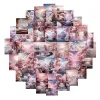 10/30/50pcs kawaii ins style rose paysage esthétique autocollants autocollants ordinateur portable téléphone scrapbook valise papeterie autocollant jouets