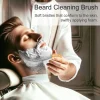brosse de rasage pour cheveux de qualité supérieure avec manche en bois lisse, outil de luxe de qualité barbier pour le rasage, le soin de la barbe et le nettoyage du visage 