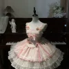 robe lolita cosplay de style japonais kawaii pour femmes, vintage, en dentelle douce, avec nœud, à volants, robes de gâteau, harajuku y2k, robe à bandes slim