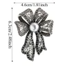 uniforme corsage ornement nœud broche vintage élégant entièrement strass broche style français argent noir broche femmes