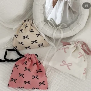 Coréen Bow Proximity Wstring Poudres Mini Sac de Rangement pour Cosmétiques, Y2k, Sweet Kawaii String, Mini Sac de Rangement pour Bol Coréen Bow Proximity Wstring Poudres Mini Sac de Rangement pour Cosmétiques, Y2k, Sweet Kawaii String, Mini Sac de Rangement pour Bol