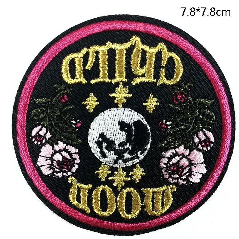 vêtements mode décoration personnalité adhésif broderie tissu autocollant rond dessin animé anglais chaussures et chapeaux trou broderie vêtements mode décoration personnalité adhésif broderie tissu autocollant rond dessin animé anglais chaussures et chapeaux trou broderie
