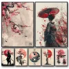 Affiche d’art de paysage japonais, peinture sur toile, impressions murales, photo pour chambre, décoration d’intérieur, samouraï, geisha, bonsaï, porte Torii, Sakura Affiche d’art de paysage japonais, peinture sur toile, impressions murales, photo pour chambre, décoration d’intérieur, samouraï, geisha, bonsaï, porte Torii, Sakura