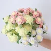 bouquet de gardénia au crochet en fil fait à la main, décoration de maison, ornements de mariage, cadeaux de vacances