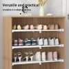 séparateur extensible blanc, panneau de couches rétractables sans poinçon pour le rangement de garde robe, étagère de cuisine et de salle de bains, diviseurs de dortoir