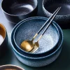 bol ramen en céramique de style japonais délicat, bol à nouilles instantanées simple et exquis, bol à soupe rétro qui ne se décolore pas pour la maison