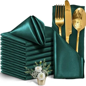 Serviette de table carrée en satin lavable, serviette de service d’hôtel, mouchoir, mariage, anniversaire, décoration de banquet, 30x30cm, 6 pièces Serviette de table carrée en satin lavable, serviette de service d’hôtel, mouchoir, mariage, anniversaire, décoration de banquet, 30x30cm, 6 pièces