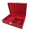Ensemble de bijoux doré Dragon et phénix, boîte de rangement en velours rouge, Bracelet, collier, coffret cadeau, grande capacité, Vintage