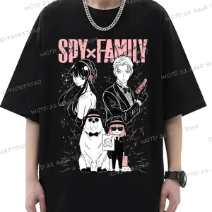 Japanese Anime Anya Forger Spy X Family Printed T-shirt Women Men Casual Harajuku Cute Crewneck Short Sleeve Coton T Shirt