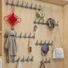 porte vêtements suspendu, ouverture de porte murale, pas besoin de perforer des trous entrez l'entrée, crochets de collage, forte capacité de charge