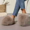 pantoufles d'intérieur innovantes pour femmes, antidérapantes, tête ronde, garde au chaud, chaussures one kick pour femmes, pantoufles de maison légères en daim, nouvelle collection 2025