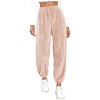 pantalon de survêtement chaud en fourrure pour femme, blanc, monochrome, document fjadt, taille haute, décontracté, épais, nouvelle mode, hiver, 2019