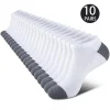 10 paires de chaussettes confortables et respirantes, absorbant la sueur, anti odeur, coupe basse, couleur unie, adaptées aux activités de plein air