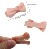 pinces à cheveux avec nœud papillon en ruban gros grain pour enfants, nœuds faits à la main, barrettes pour bébés filles, épingles à cheveux, accessoires photo, coffret cadeau, document solide, 12 pièces par lot