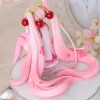 nouveau hatsune miku anime figure jouets rose cerise robe miku kawaii dessin animé pvc action figurine modèle poupées anniversaires cadeaux enfants