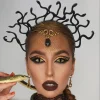 bandeau de sauna pour la salle, coiffure de la déesse de méduse, tenue de fête d'halloween, cadeaux d'anniversaire pour petite amie, bandeaux de sueur pour la fête d'halloween