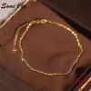 SOMILIA – Bracelet en argent Sterling S925, plaqué or 18 carats, à paillettes scintillantes, bijoux à main en argent véritable, cadeau de vacances pour dame